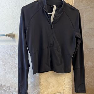 Black lululemon long sleeve quarter zip shirt